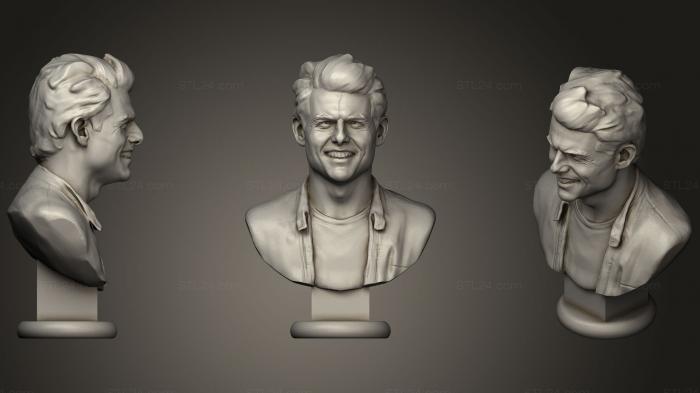Бюсты и барельефы известных личностей (Том Круз, BUSTC_0843) 3D модель для ЧПУ станка